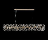 Byrne Oblong Linear Pendant 14 Light G9 French Gold/Crystal