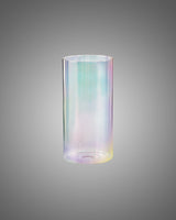 Lathen 100x200mm Tall Cylinder (A), 7 Colour Iridescent Glass Shade