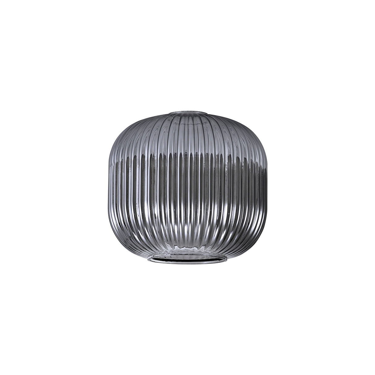 Allardyce 20cm Pumpkin Shaped Ribbed Glass (C), Smoked