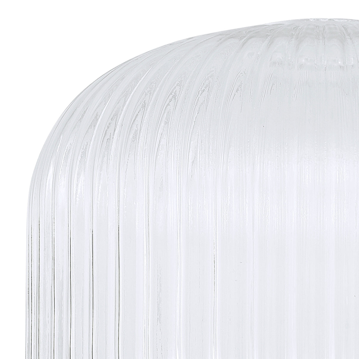 Allardyce 30cm Pumpkin Shaped Ribbed Glass (C), Clear