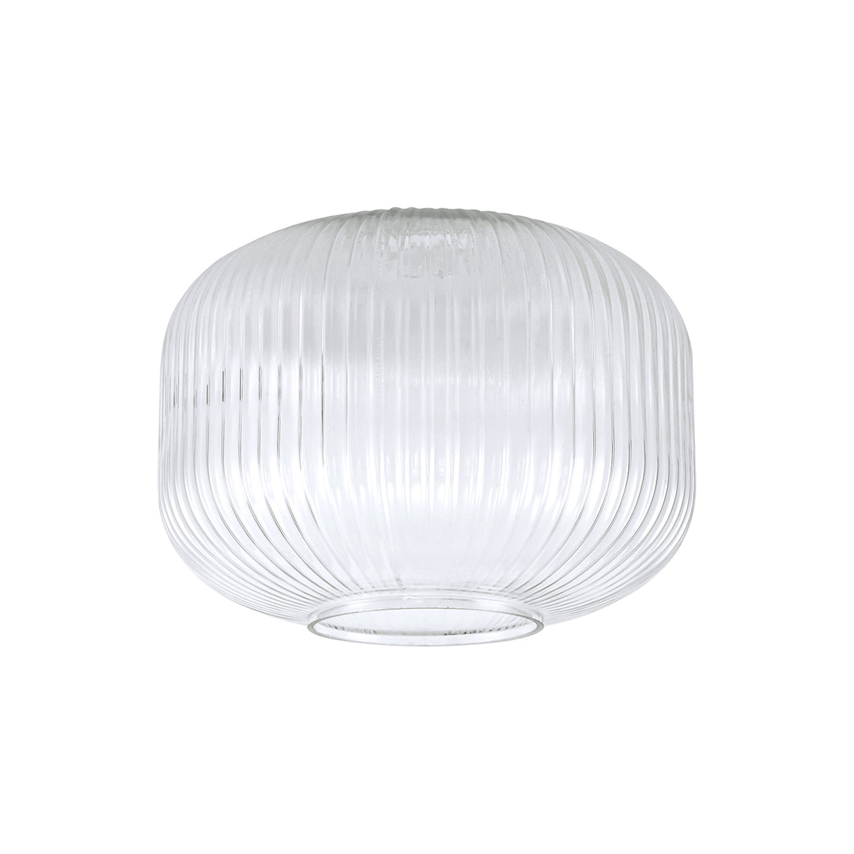 Allardyce 30cm Pumpkin Shaped Ribbed Glass (C), Clear