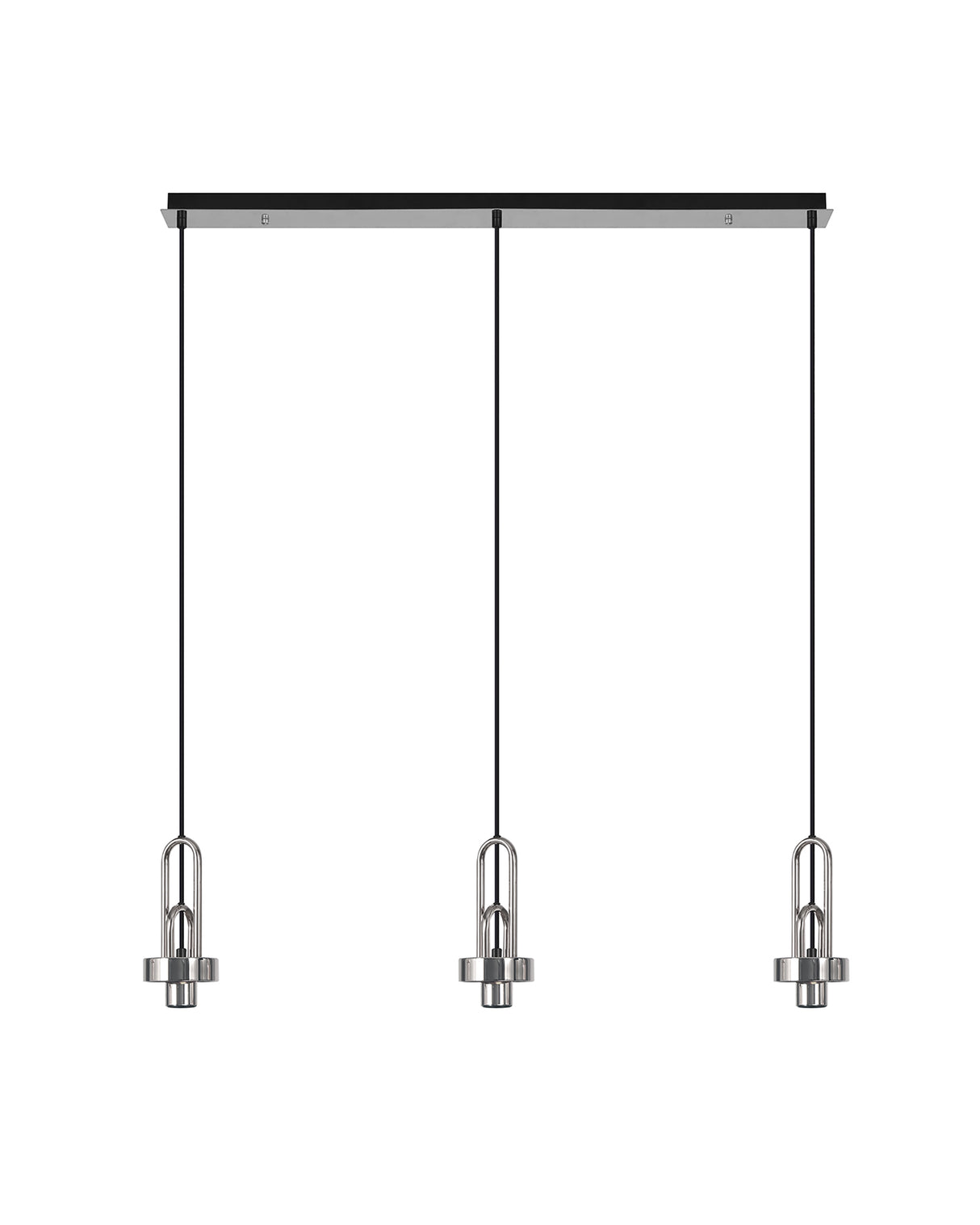 Allardyce Linear Suspension Kit, 3 x E27, Polished Nickel/Matt Black
