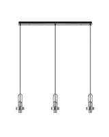 Allardyce Linear Suspension Kit, 3 x E27, Polished Nickel/Matt Black