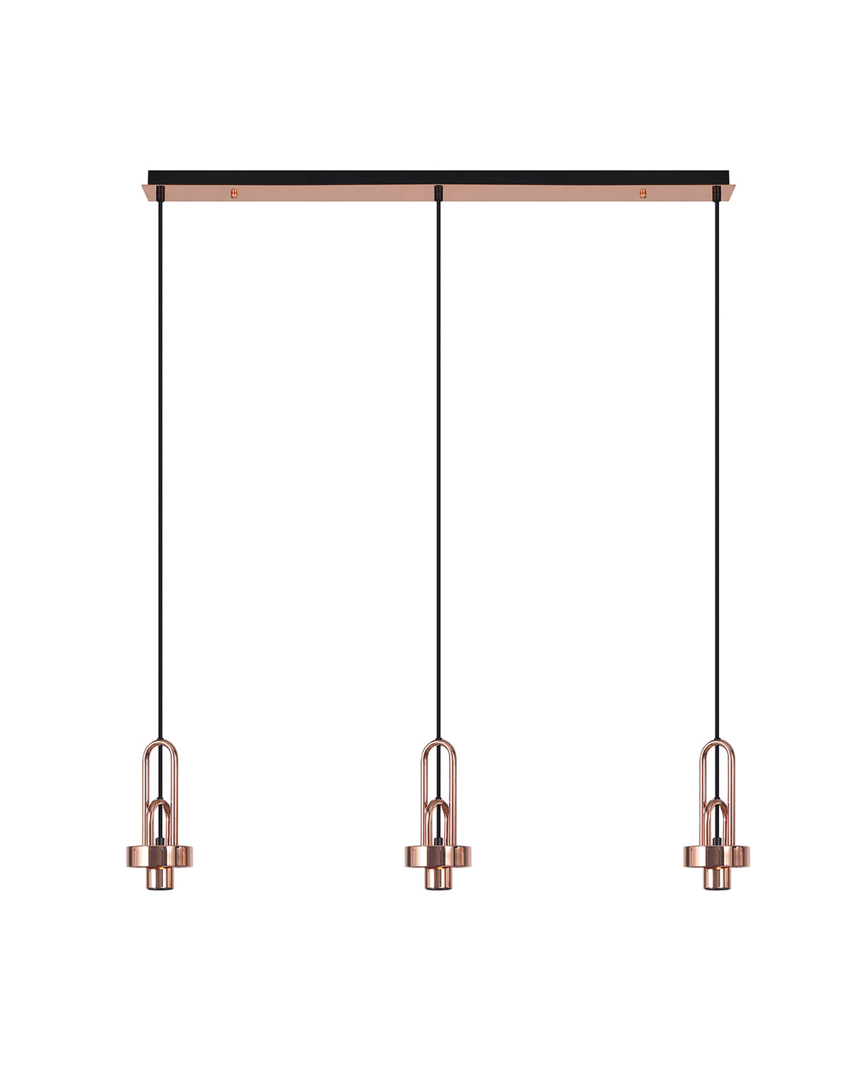 Allardyce Linear Suspension Kit, 3 x E27, Copper/Matt Black
