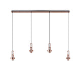 Allardyce Linear Suspension Kit, 4 x E27, Copper/Matt Black
