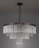 Coleman Large 3 Tier Round Pendant, 27 Light E14, Brown Oxide, Item Weight: 28.6kg