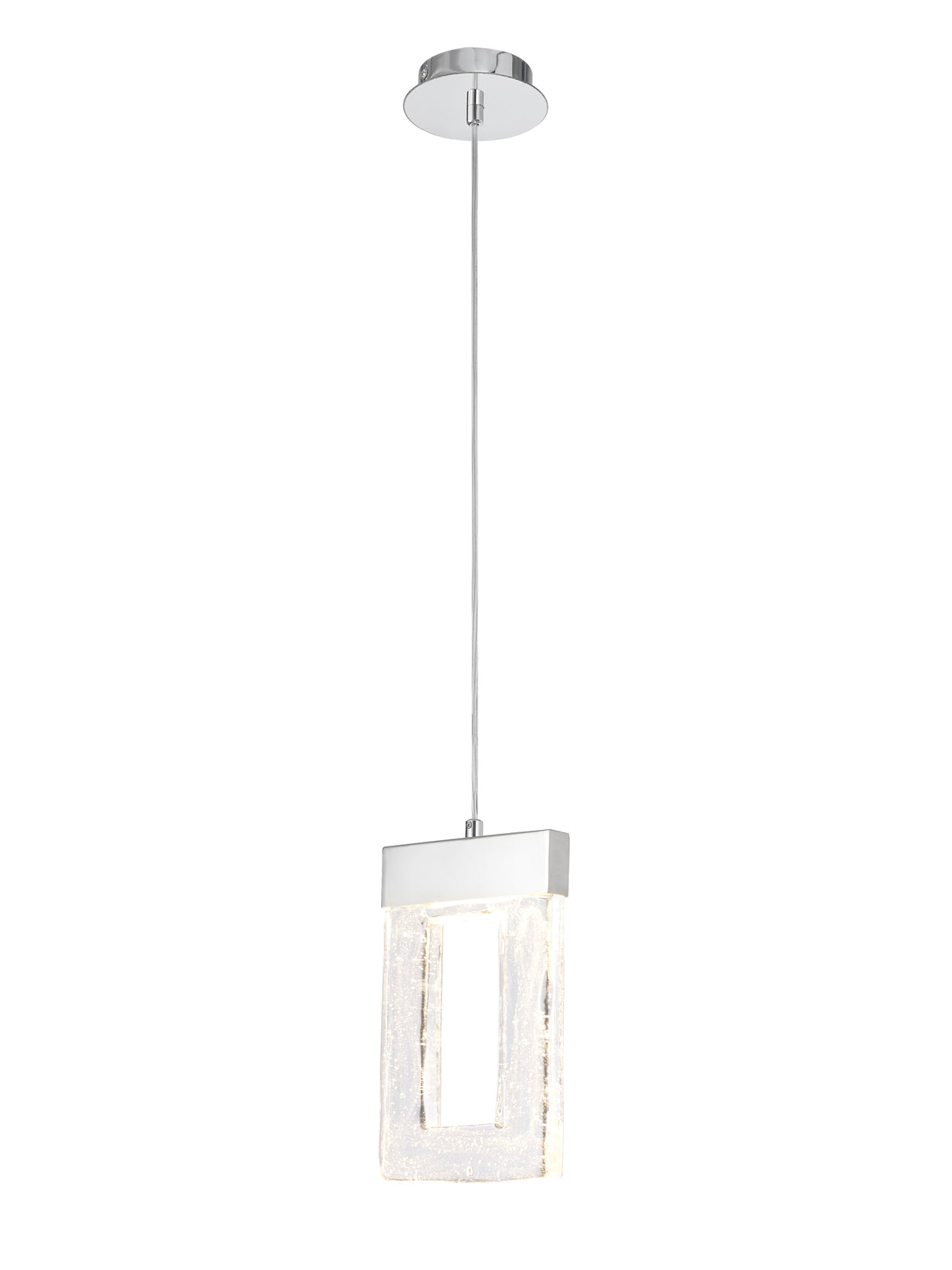 Greeves Pendant 2m, 1 x 4.5W LED, 3000K, 148lm, Polished Chrome, 3yrs Warranty
