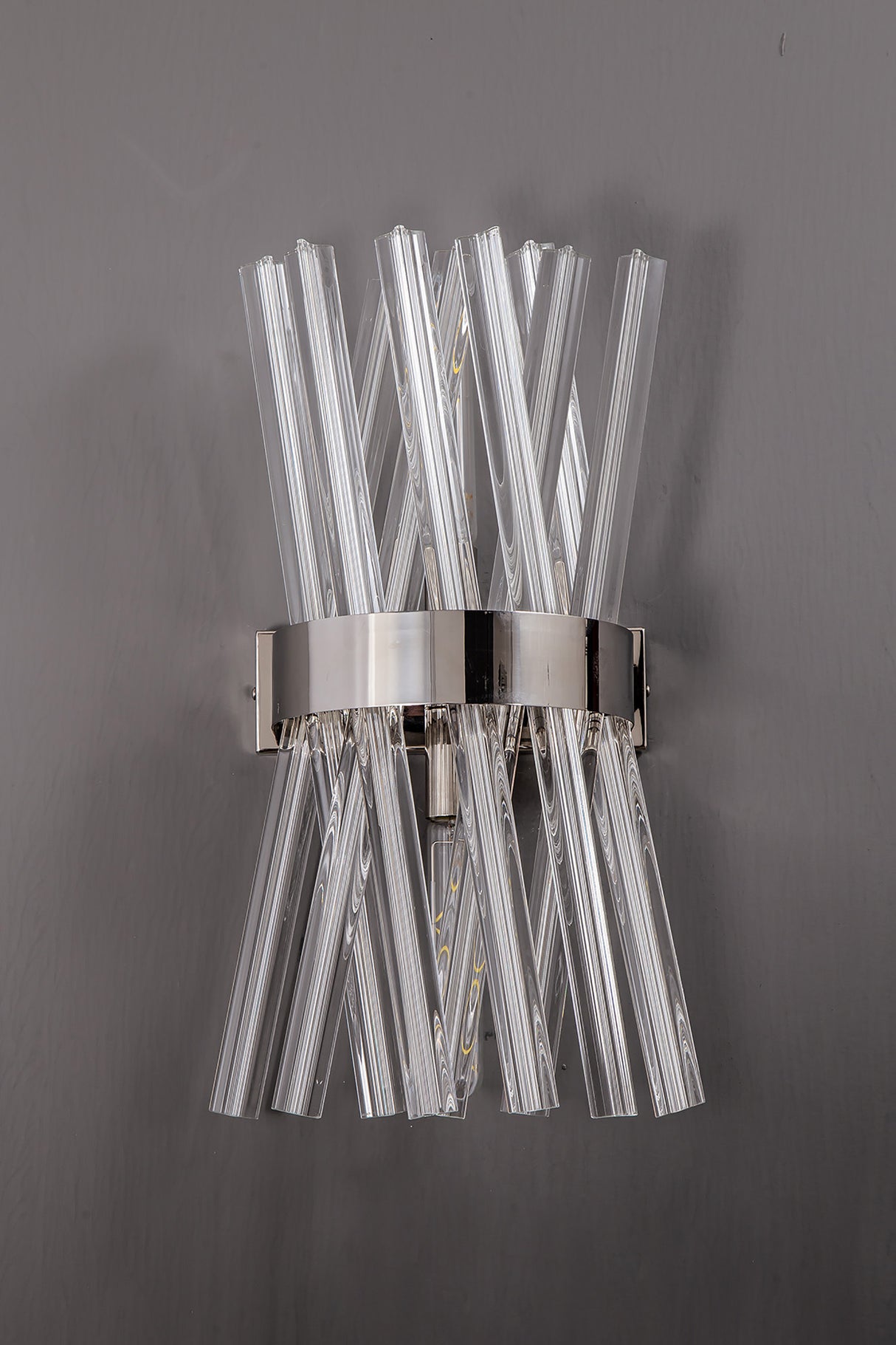 Harris 2 Light E14, Wall Light E14, Polished Nickel / Clear Glass