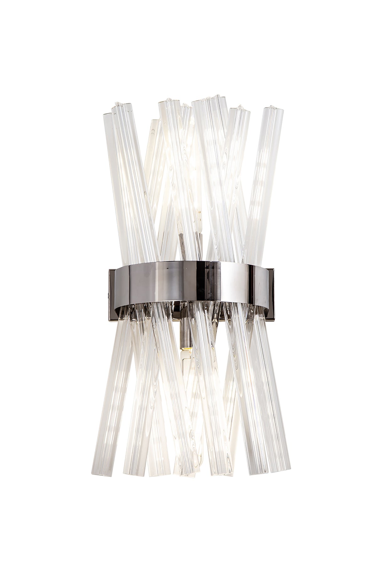 Harris 2 Light E14, Wall Light E14, Polished Nickel / Clear Glass
