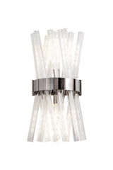 Harris 2 Light E14, Wall Light E14, Polished Nickel / Clear Glass