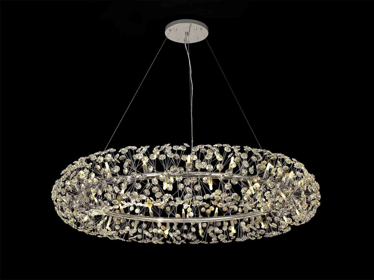 Byrne Pendant 1.4m 36 x G9 Polished Chrome/Crystal (19.4kg)