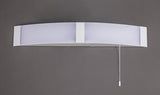 Baker Bathroom Wall Lamp c/w Shaver Socket & Pull Switch, 1 x 10W LED, 4000K, 900lm, IP44, White, 3yrs Warranty