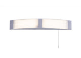 Baker Bathroom Wall Lamp c/w Shaver Socket & Pull Switch, 1 x 10W LED, 4000K, 900lm, IP44, White, 3yrs Warranty