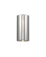 Lathen 100x200mm Tall Cylinder (B) Lined Chrome Glass Shade