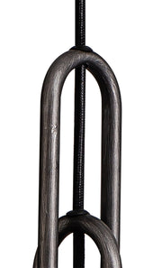 Allardyce Linear Suspension Kit, 3 x E27, Aged Pewter/Matt Black