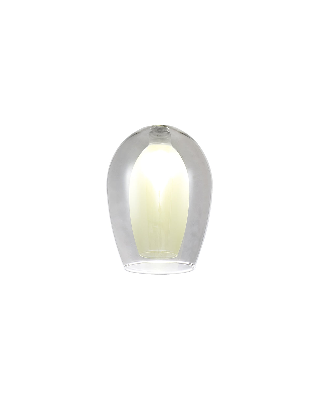 Lathen 120x160mm Wine Glass (D) Smoke Plated With Inner Frosted Glass Shade