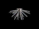 Harris 6 Light E14, Semi Flush Polished Nickel / Clear Glass