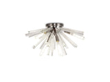 Harris 6 Light E14, Semi Flush Polished Nickel / Clear Glass