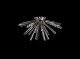 Harris 6 Light E14, Semi Flush Polished Nickel / Smoke Glass