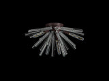 Harris 6 Light E14, Semi Flush Brown Oxide / Clear Glass
