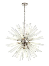 Harris 16 Light E27, Round Pendant Polished Nickel / Clear Glass