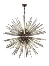 Harris 32 Light E27, Round Pendant Brown Oxide / Smoke Glass, Item Weight: 30kg