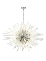 Harris 32 Light E27, Oval Pendant Polished Nickel / Clear Glass, Item Weight: 25kg