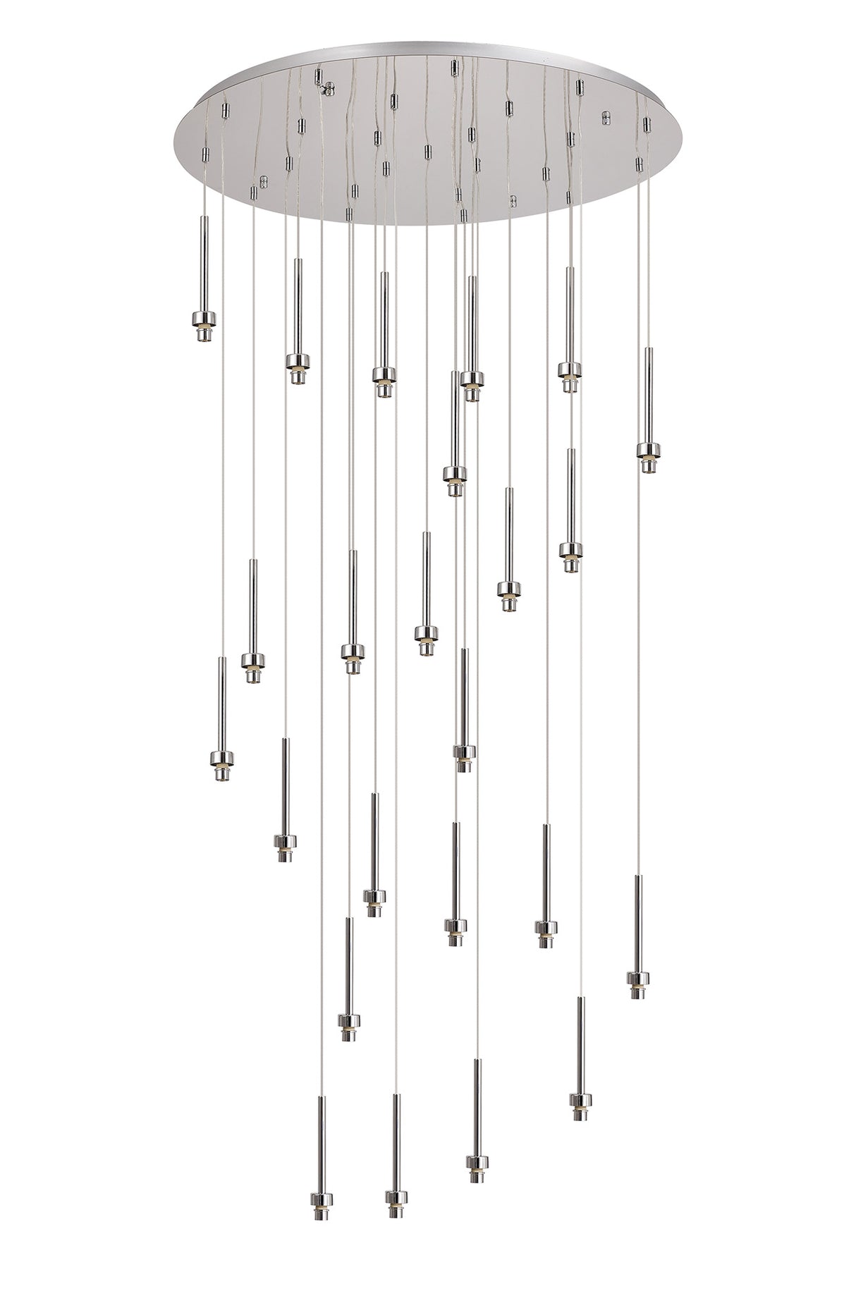 Lathen Polished Chrome 24 Light G9 Universal 5m Round Multiple Pendant, Suitable For A Vast Selection Of Glass Shades, Item Weight: 15.6kg