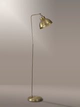 Entwistle Adjustable Floor Lamp, 1 x E27, Satin Nickel / Antique Brass / Gold