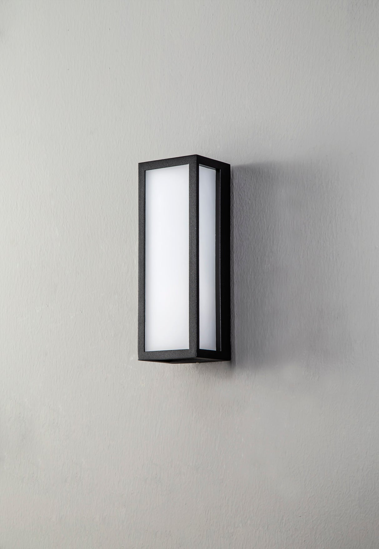 Ord Flush Frosted Wall Lamp, 10W LED, 3000K, IP65, Anthracite, 2yrs Warranty
