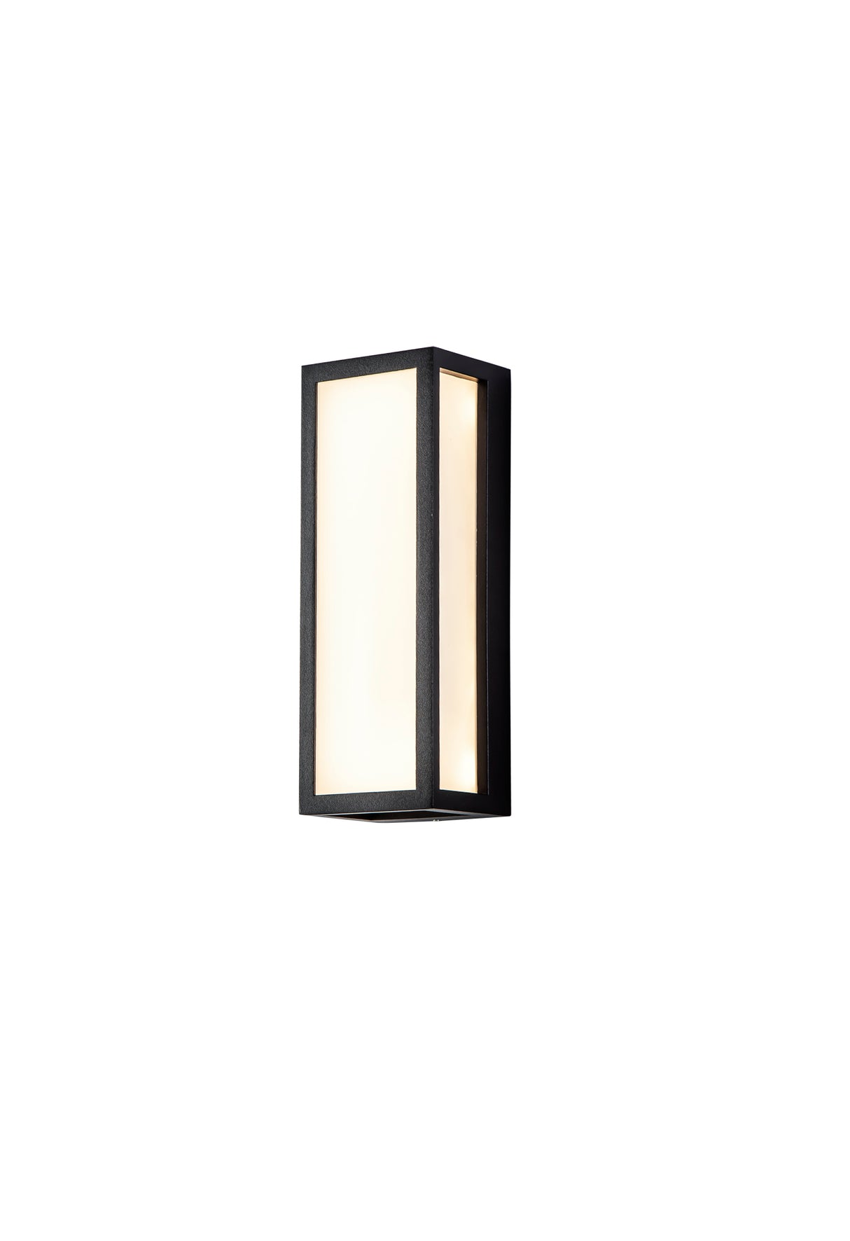 Ord Flush Frosted Wall Lamp, 10W LED, 3000K, IP65, Anthracite, 2yrs Warranty