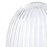 Allardyce 20cm Almond Ribbed Glass (F), Clear