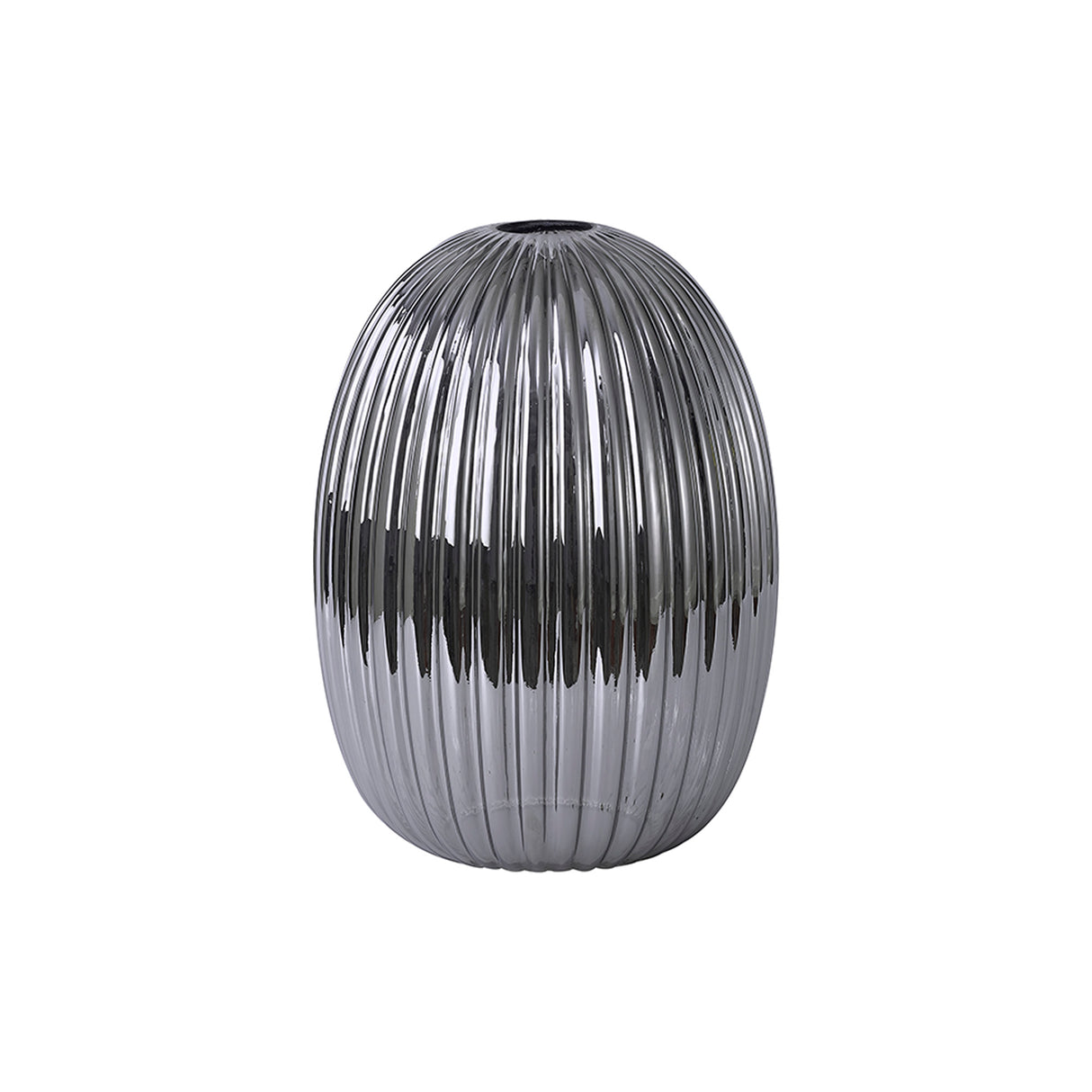 Allardyce 20cm Almond Ribbed Glass (F), Smoked