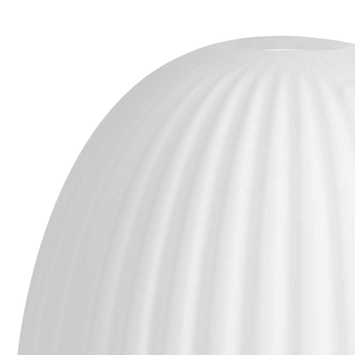 Allardyce 20cm Almond Ribbed Glass (F), Opal