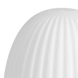 Allardyce 20cm Almond Ribbed Glass (F), Opal