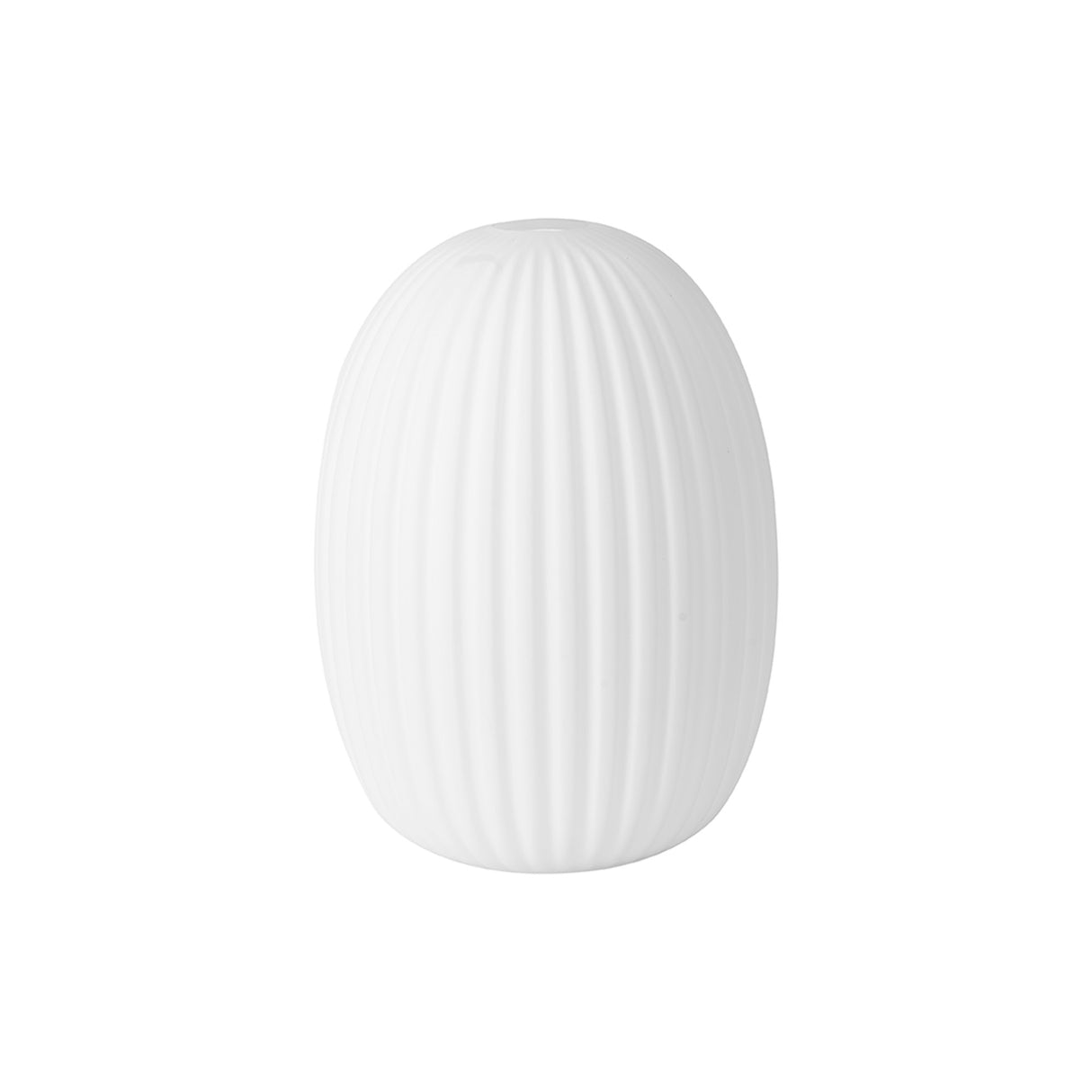 Allardyce 20cm Almond Ribbed Glass (F), Opal