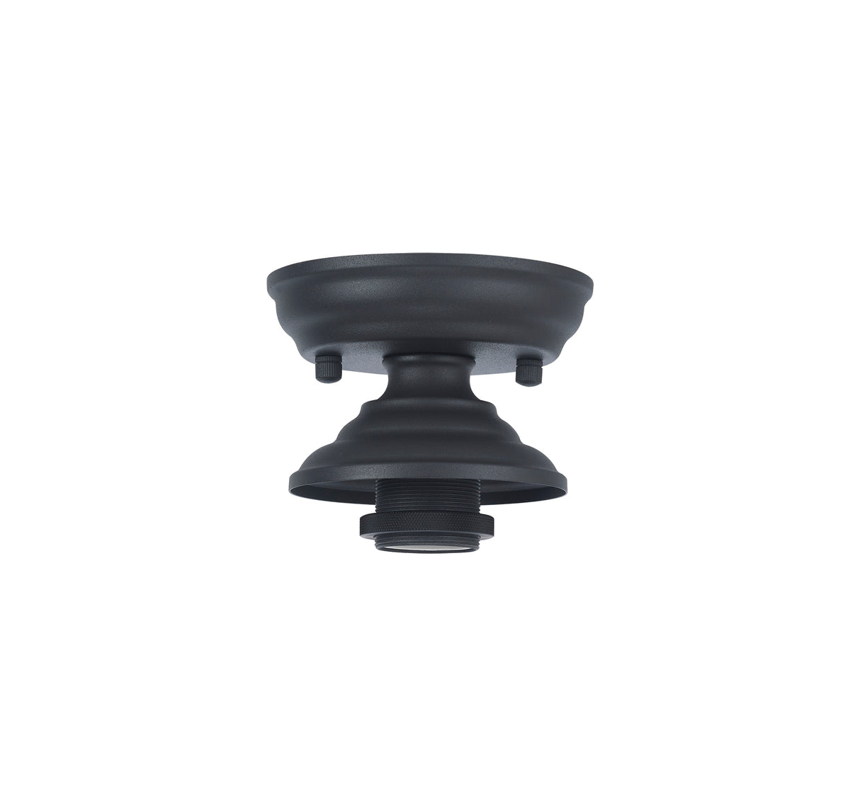 Holloway Flush Ceiling Fitting, 1 x E27, Graphite