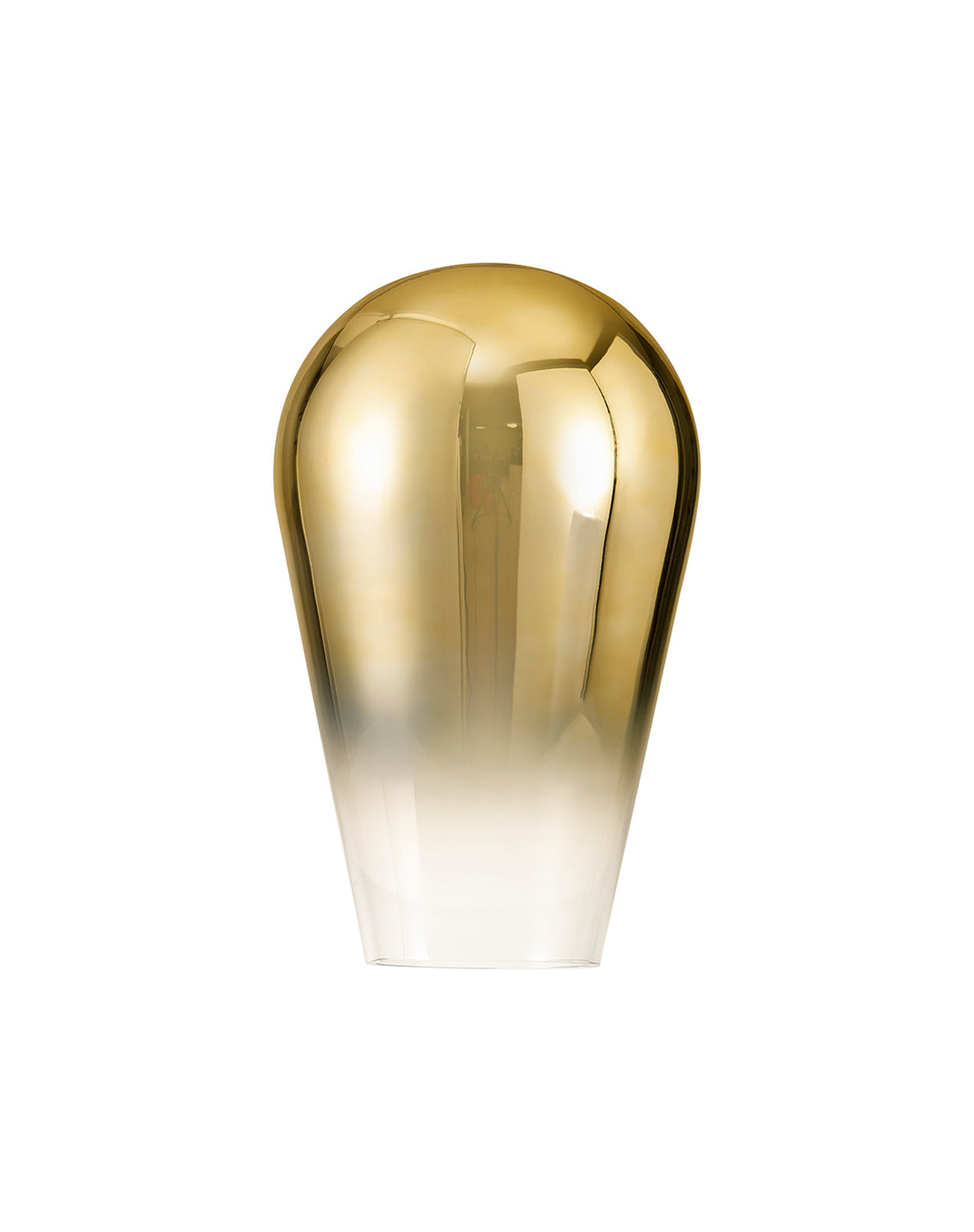 Allardyce 23cm Pear Shaped Glass (E), Gold Fade/Clear