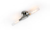 Ferdinand 2 Light Wall/Ceiling, E27, IP44, Satin Nickel