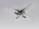 Ferdinand 4 Light Ceiling, E27, IP44, Satin Nickel