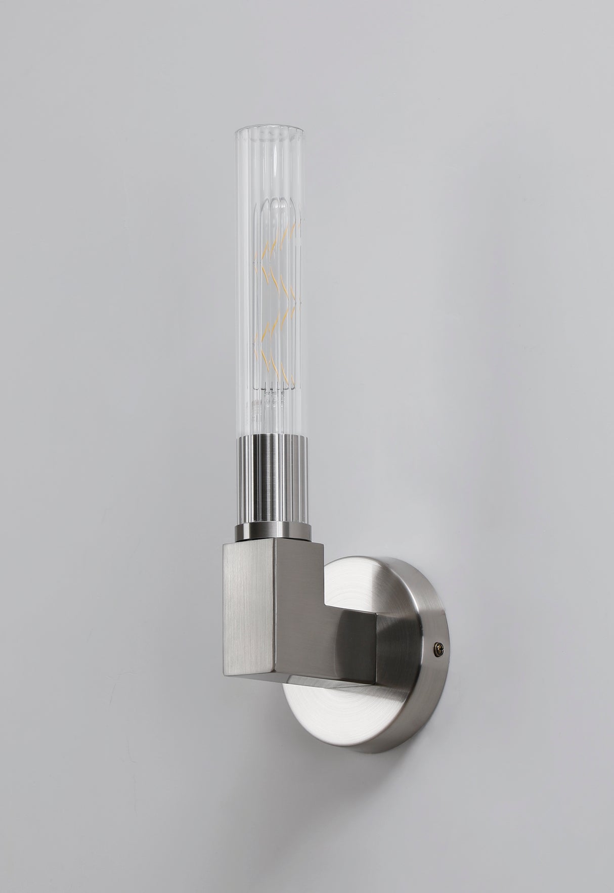 Ferdinand 1 Light Wall, E27, IP44, Satin Nickel