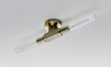 Ferdinand 2 Light Wall/Ceiling, E27, IP44, Antique Brass