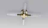 Ferdinand 4 Light Ceiling, E27, IP44, Antique Brass
