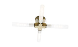 Ferdinand 4 Light Ceiling, E27, IP44, Antique Brass