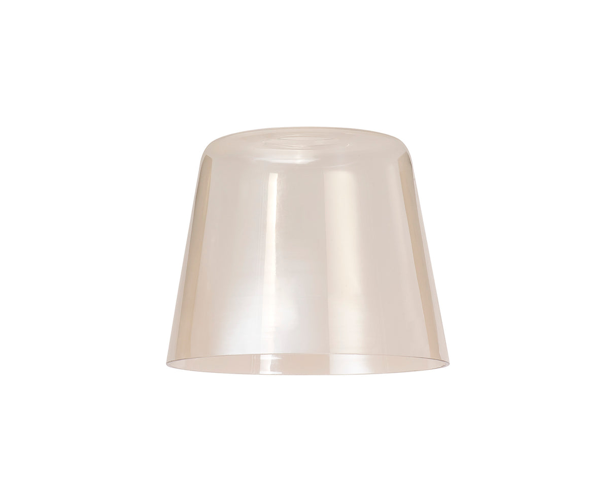Robson Flat Top 18cm Glass Shade (G), Cognac