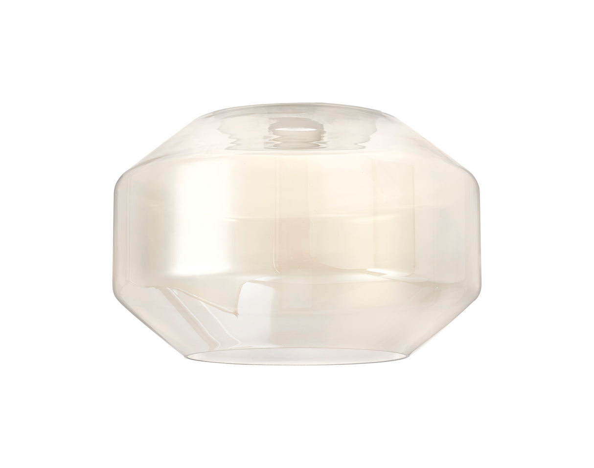 Munro Chamfered Round 30cm Cognac Glass (F), Lampshade