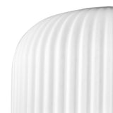 Allardyce 20cm Pumpkin Shaped Ribbed Glass (C), Opal