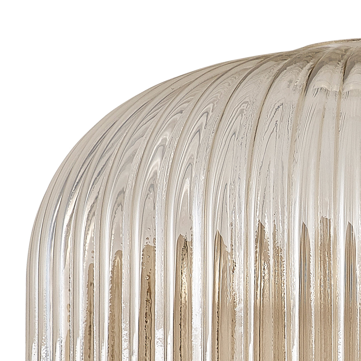 Allardyce 20cm Pumpkin Shaped Ribbed Glass (C), Champagne