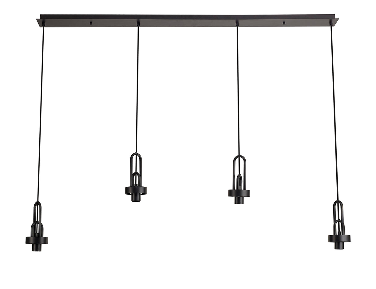 Allardyce Linear Suspension Kit, 4 x E27, Matt Black