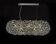 Byrne Oblong Linear Pendant 10 x G9 Polished Chrome/Crystal (28 extra sets of crystal)